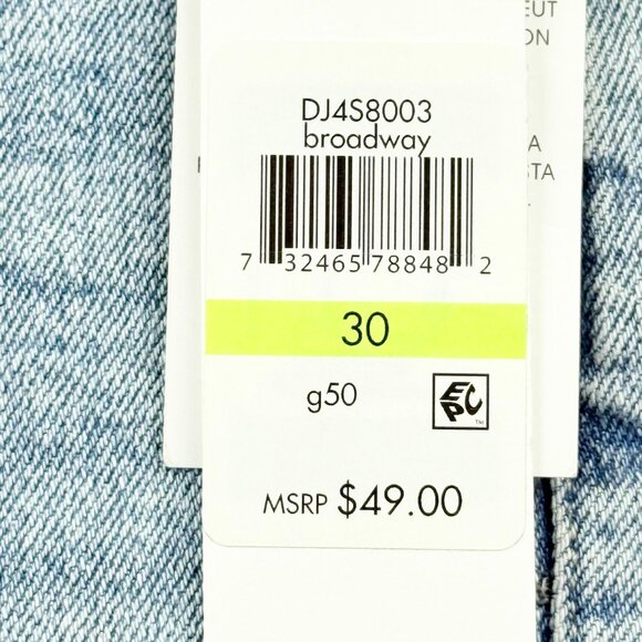 DKNY Jeans Women's Stretch Mid Rise Raw Hem Blue Denim Shorts Size 30 NWT - Picture 6 of 12